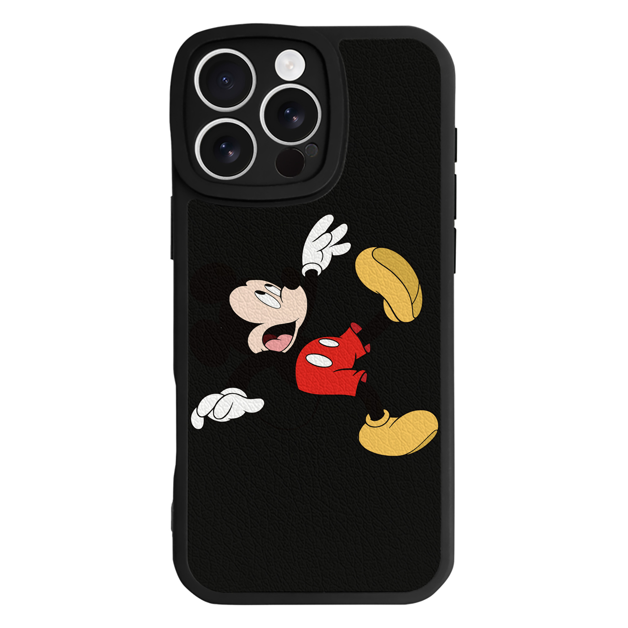 （画像用） ミッキーマウス Mickey Mouse 【iPhone 16シリーズ対応】シリコンスマホケース（レザー調） 材質：シリコン